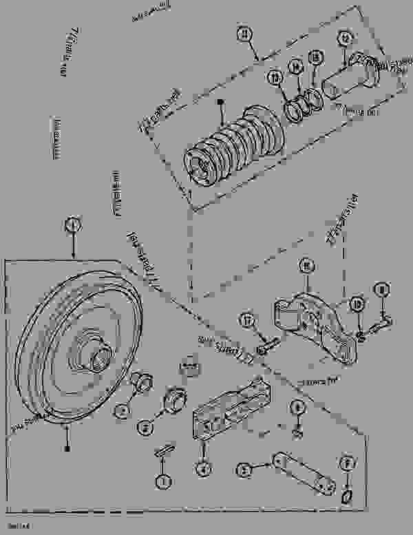 Parts scheme GUIDE PULLEY (ITRAC D6R) - CRAWLER DOZERS Case 1088CL - CASE HYDRAULIC CRAWLER EXCAVATOR (S/N 17601 & AFTER) (7/88-12/94) 04 UNDERCARRIAGE GUIDE PULLEY (ITRAC D6R) | 777parts